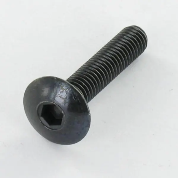 1 x Vis Poelier M5X25 Clé de 4 HC4 Diamètre de tête: 10.5 Acier zingué noir