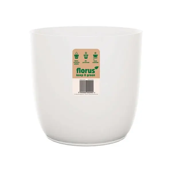 Cubre Macetas Flowerpot Ø 18 Cm. Blanco 734N35