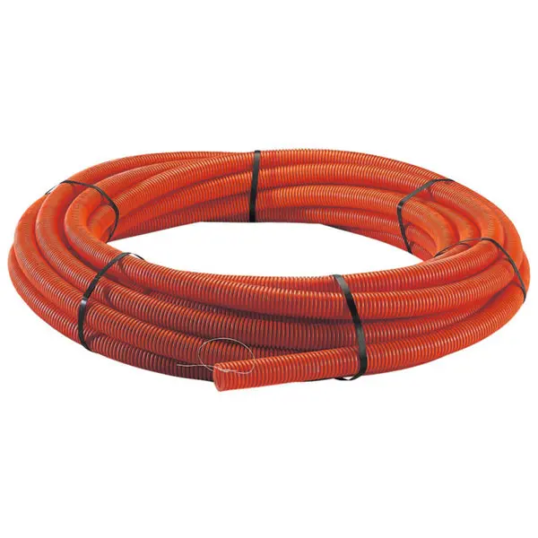 Gaine TPC annelée Ø 63 mm L. 25 m rouge Ø 63 mm