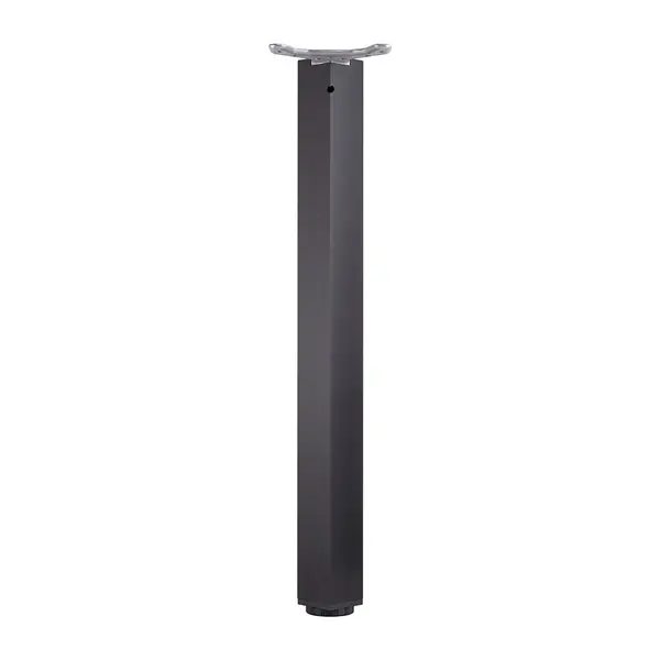 Pied de table TA001 820/60x60mm noir mat - réglable - Centrale Brico