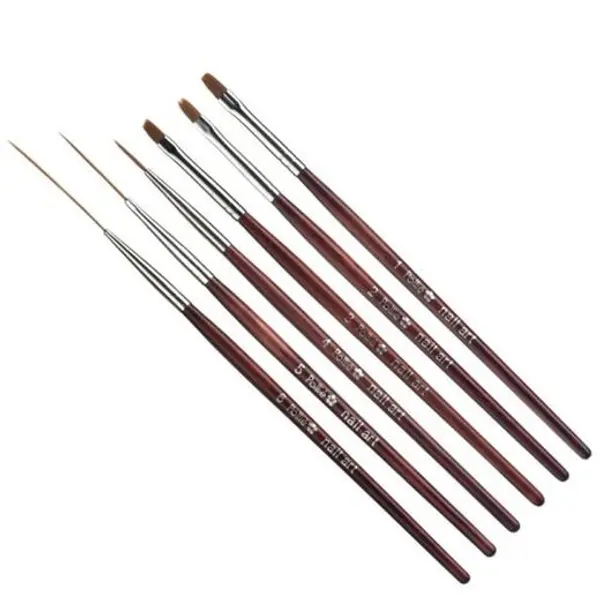 Pincel Decoracion Uñas Set 6Un. R- 3653