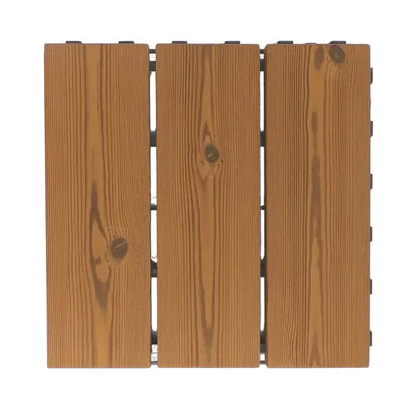 Dalles clips bois smartdeck, pin SCANDI thermotraite, L. 30 x l. 30 cm Ep. 29mm - ONEK