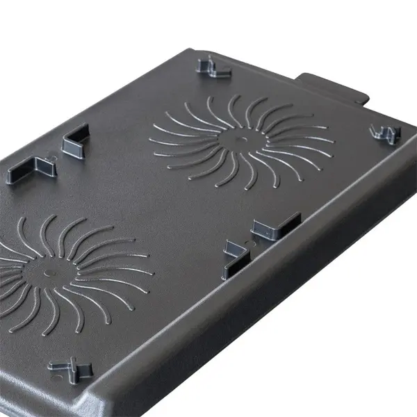Plaque Plancha Grill 53x28 cm - Aluminium Lisse et Rainurée Antiadhésif - ALPEN CAMPING