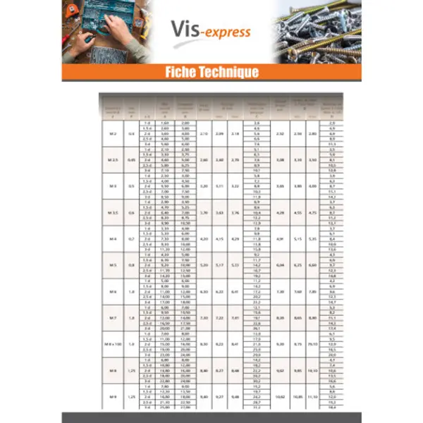 1 x Filet rapporté M30X30 Pas de 350 Inox