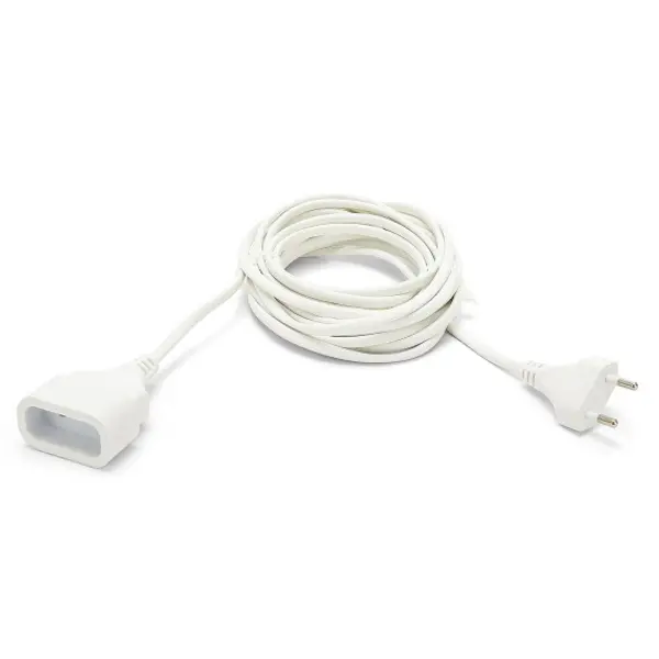 Prolunga elettrica standard francese 5 metri, 6A H03VVH2-F2X0.75MM2, NF,CE