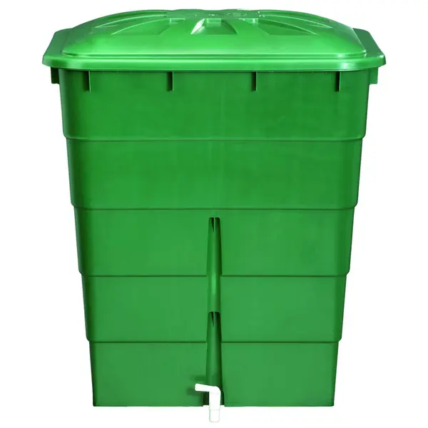 Cuve à eau rectangulaire 300L verte - couvercle et robinet PE inclus - GRAF
