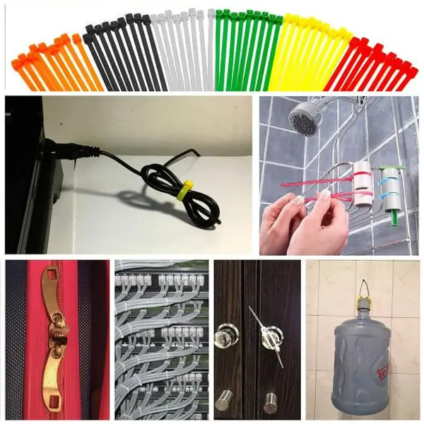 Fascette Stringicavo Multicolore in Nylon, Varie Misure, 500 Pezzi, Resistenti per Cablaggi e Fai da Te