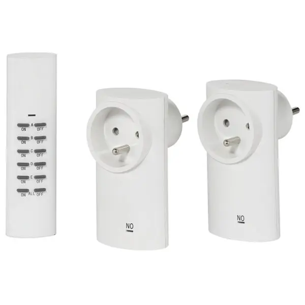 Prise télécommandée 2 prises télécommandées maxi 2 300 W
