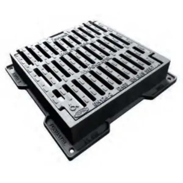 GRILLE FONTE PLATE CARREE DELITA PL70 HAUTEUR 100MM PMR D400