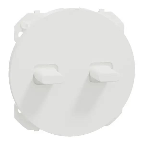 Enjoliveur - pour Odace double va - et - vient ou poussoir à levier Blanc craie - Schneider Electric - S929211