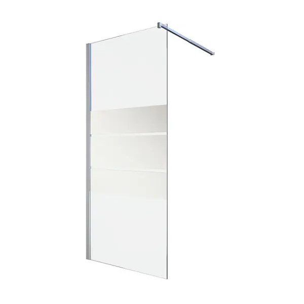 Paroi de douche à l'italienne Walk_In "Beloya" l.100 cm en verre effet miroir