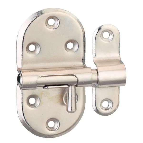 Targette nickelée pêne rond coulissant 40 mm