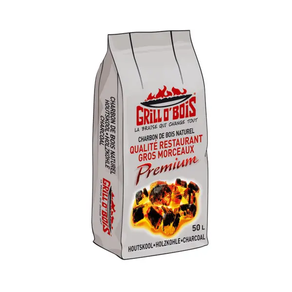 Charbon de bois qualité supérieure - 50 L