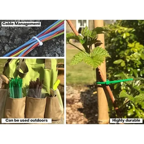 Fascette Stringicavo Verdi 2,5x100mm, 100 Pezzi, Robuste, Resistenti UV per Giardino, Piante e Cablaggi