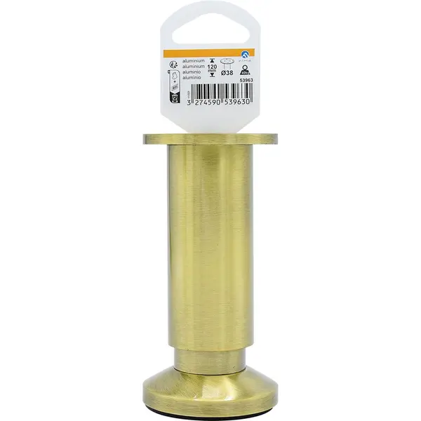 Pied de meuble CIME réglable rond, aluminium or produit sans finition Ht. max 14 - Cime