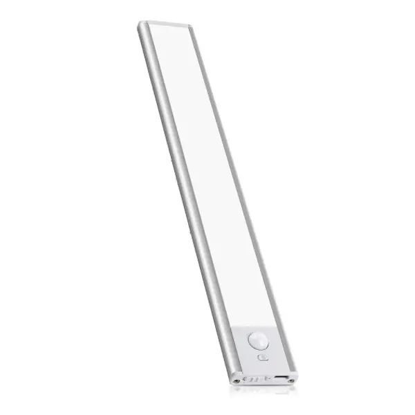 LACTEA XL: reglette LED sotto pensile ricaricabile 40cm, 150 lumen, con CCT. Argento