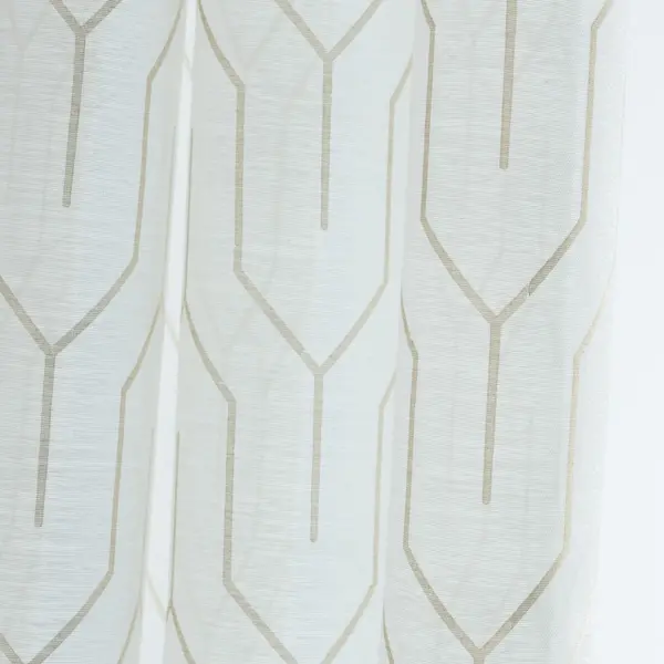 Voilage tamisant, Amber blanc/or l.140 x H.250 cm - Centrale Brico