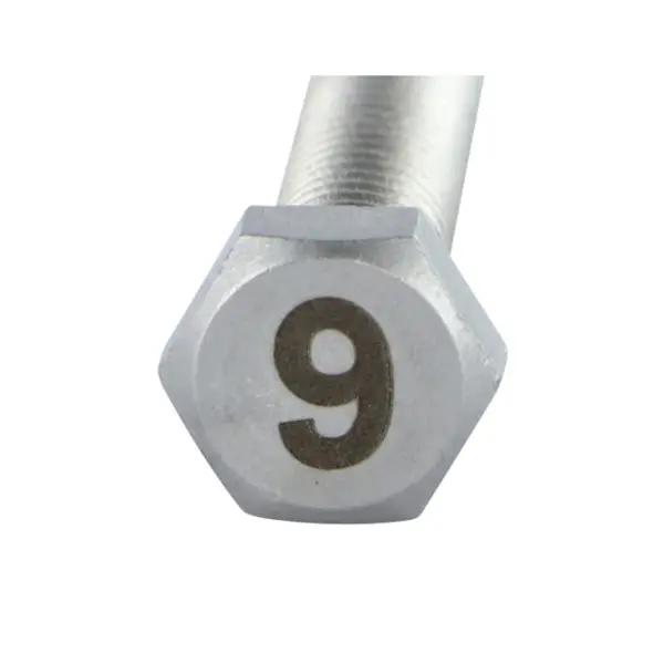1 x Vis métaux Tête hexagonale TH 8X35 Inox A4 Gravure CHIFFRE 9