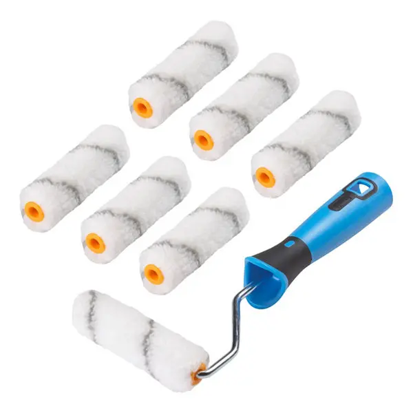 Lot de 7 recharges rouleaux + monture 100 mm