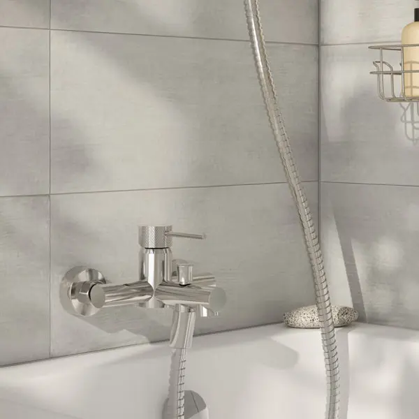 Mitigeur bain/douche mural EDELIE C acier inoxydable chromé 16,8x11x18,7 cm débit 40 L/min