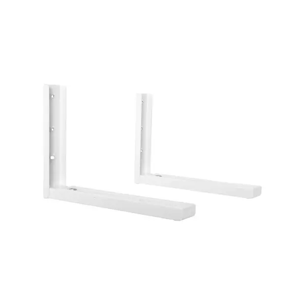 Lot De 2 Équerres Acier Epoxy Blanc, H.13.2 X P.48 Cm - Centrale Brico