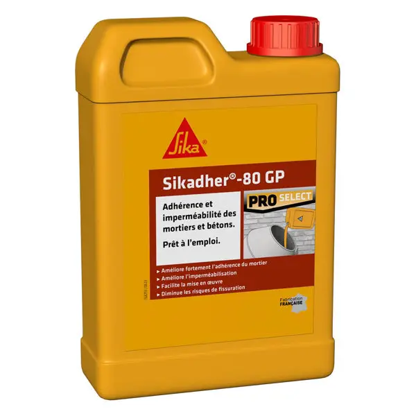 Résine d'accrochage Sikadher-80 GP blanc, en bidon de 2 L