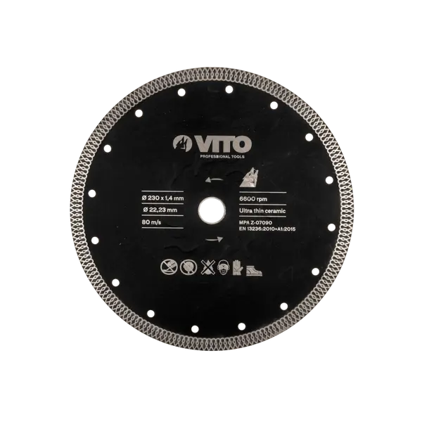 Disque diamant céramique ultra fin 115 mm 230 mm VITO
