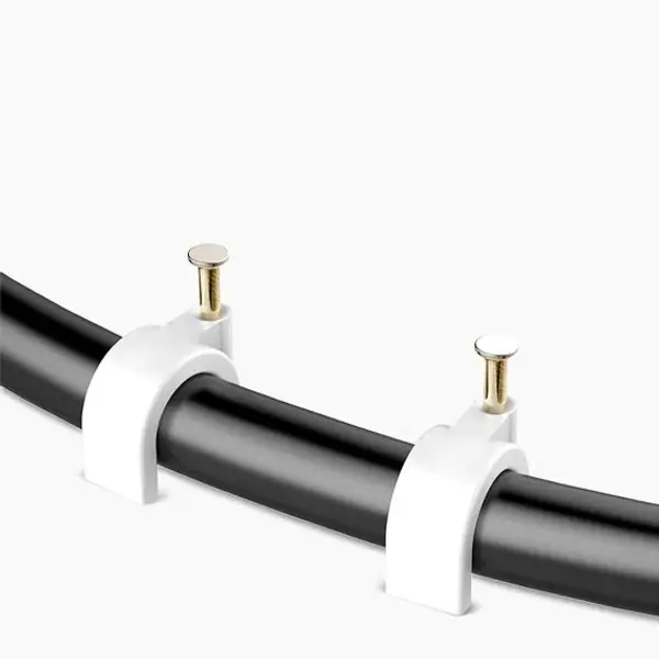 50 graffette fissacavo, per cavo tondo diametro 5mm