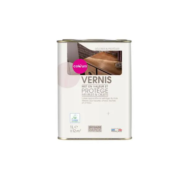 Vernis incolore mat 1 L pour Meubles et Boiseries intérieures