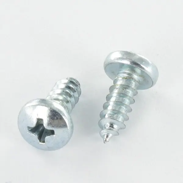 1 x Vis tôle tête cylindrique bombée large Phillips n° 2 4.8X45 Acier zingué