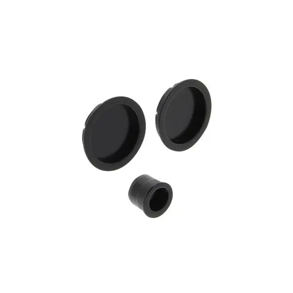 Kit de poignées porte coulissante ronde zamak mat, noir Voir les détails du produit - CHRISLIGNE
