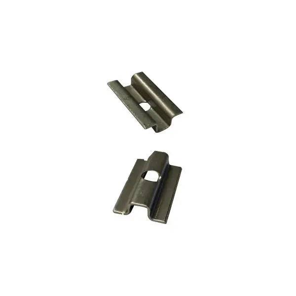 100 clips et vis en inox pour terrasse - H. 4,9 cm; long. 12,3 cm