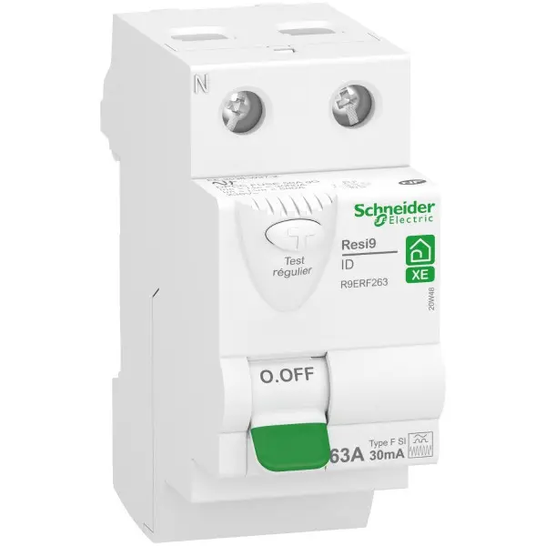 Resi9 XE - interrupteur différentiel 2P - 63A - 30 mA - type Fsi - R9ERF263