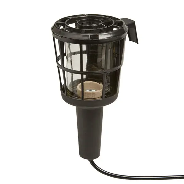 Baladeuse plastique noir E27 câble de 5 m H05VVF
