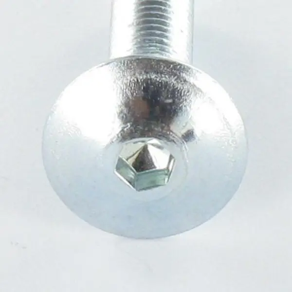 1 x Vis Poelier M6X20 Clé de 5 HC5 Acier zingué