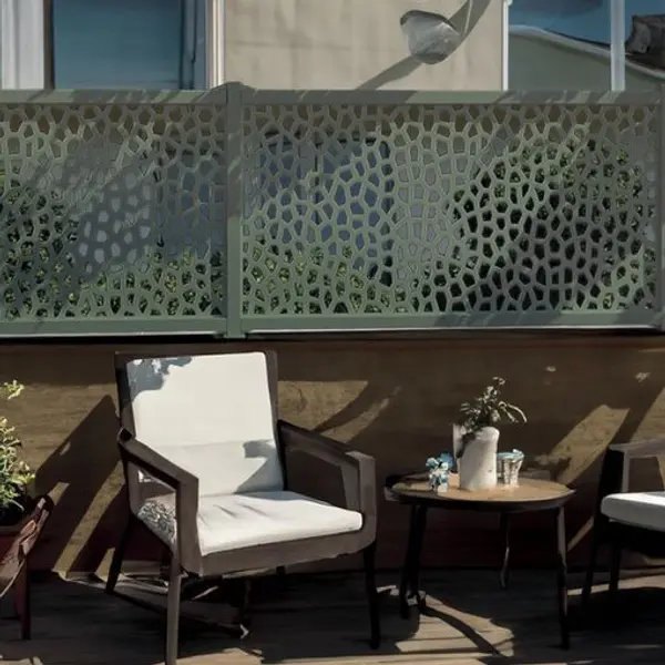 Panneau décoratif extérieur vert foncé 1 x 2 m - polypropylène 100 % recyclé - Nortene