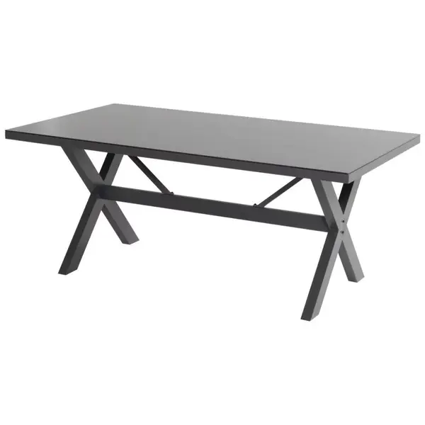 Table de jardin en aluminium et verre céramique 180 x 100 cm - CHALET & JARDIN