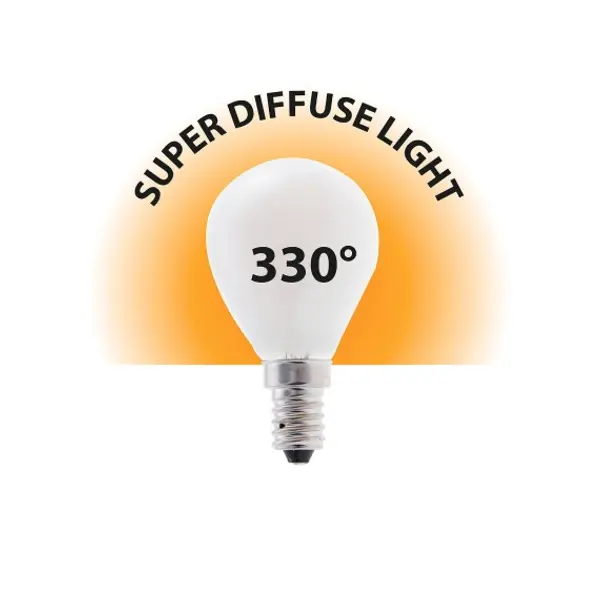 Lampadina LED a filamento Opale, Sfera P45, 6W/806lm, base E14, 3000K