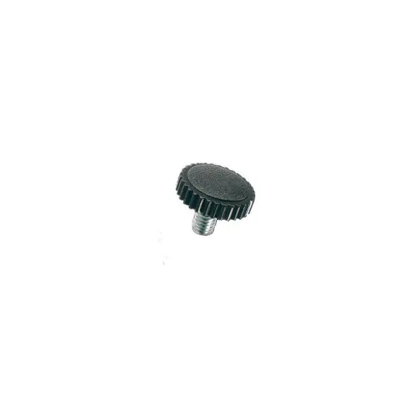 1 x Vis métaux Tête Moletée nylon noir Tige Acier zingué M4X16