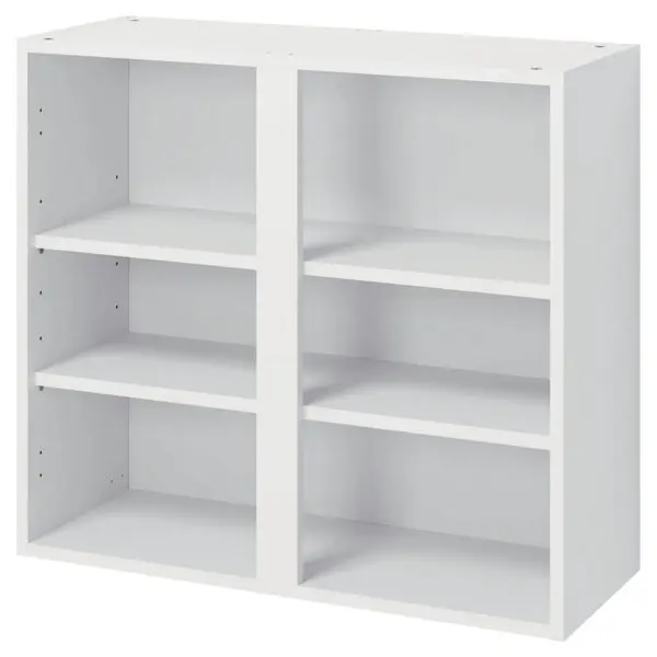 Meuble haut "Adèle" gris mat l.80 x h.72 x p.32 cm 2 portes
