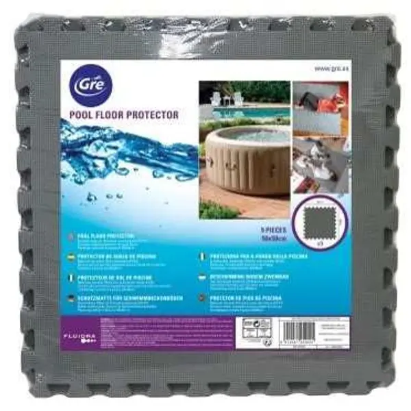 Tapis de sol en dalles puzzle 50 x 50 cm gris anthracite, ep 8mm - GRE POOLS