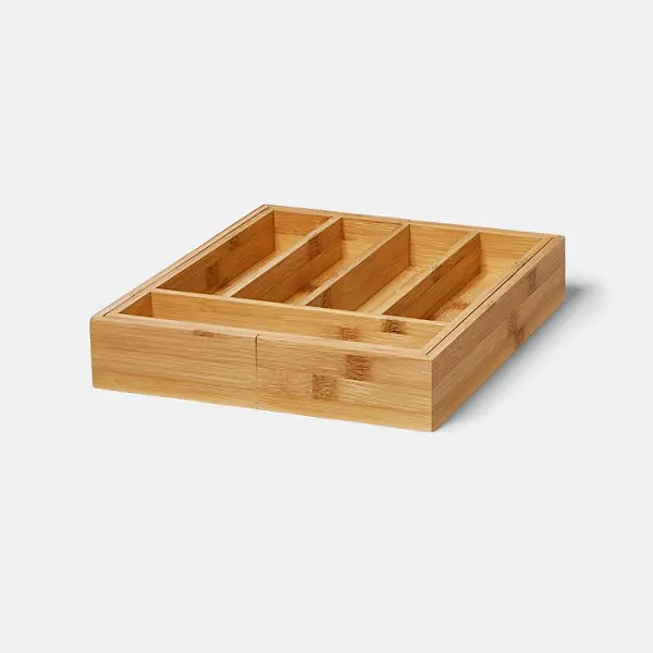 Range couverts extensible bambou "Datil" 29 x 6 cm, 7 compartiments