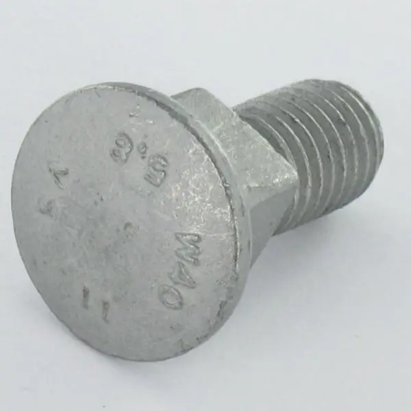 1 x TRCC JAPY tête ronde collet carré M10X25 Filetée sur 14 Epaisseur du carré 10 acier geomet 500A Sans rouille rouge