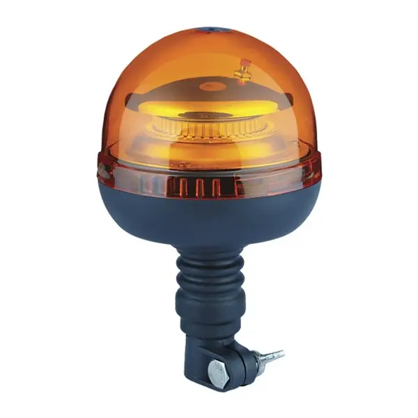 Lampeggiante LED 12/24V con base flessibile (DIN). 20W. Arancione