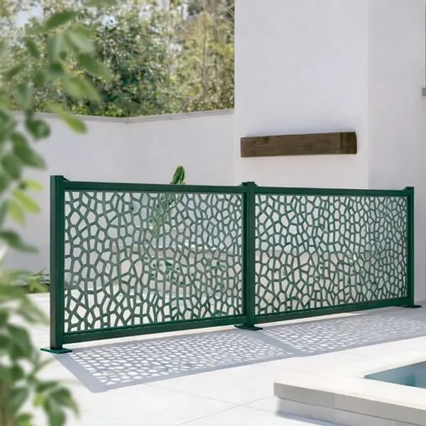 Panneau décoratif extérieur vert foncé 1 x 2 m - polypropylène 100 % recyclé - Nortene