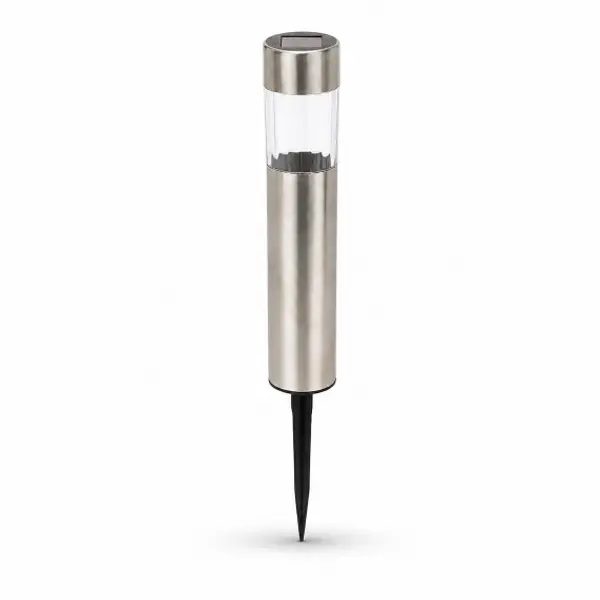 POLE: picchetto solare LED da giardino. Plastica finitura alluminio