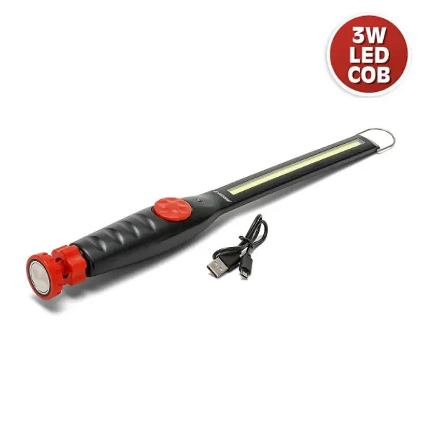 BLACKMAN: lampada da lavoro ricaricabile extra piatta 3W COB LED con base orientabile magnetica