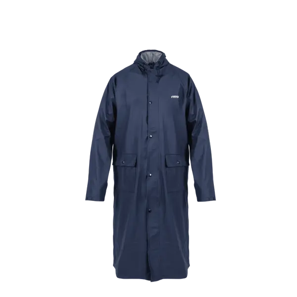 Cape de pluie bleue - Taille M - 60% PVC 30% Polyester 10%PU - EN340 - Cat.I - VITO
