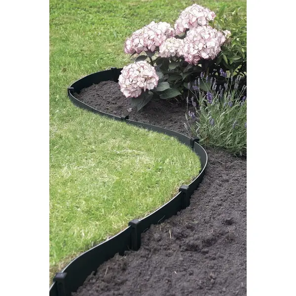Bordure flexible Etik Bordura - Vert clair - 15 cm x 10 m - polyéthylène 100% recyclée - Nortene