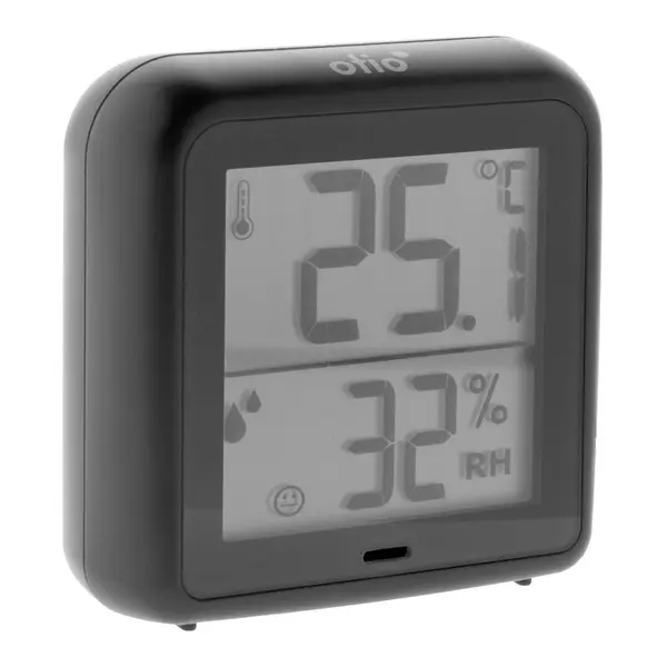 Thermomètre Hygromètre OTIO haute précision gris anthracite - OTIO